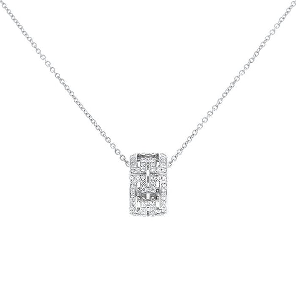 ˇGilded EraˇPARENTESI NECKLACE SILVER DIAMOND