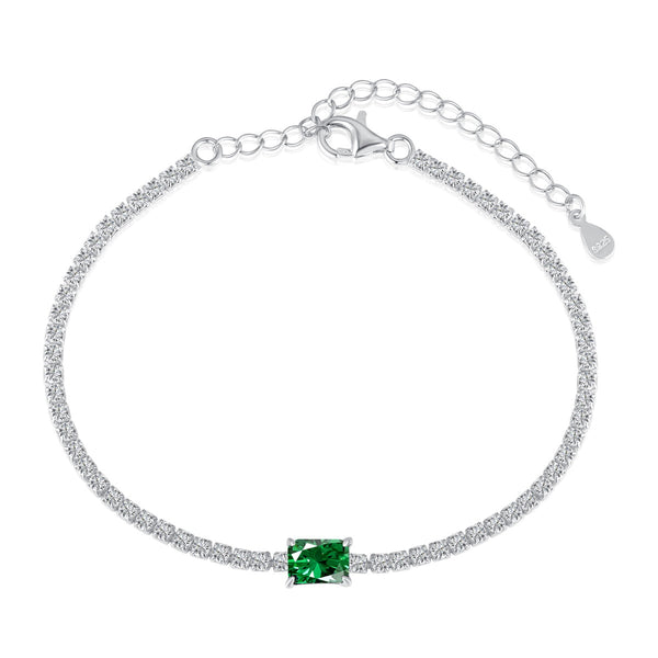 ˇGilded EraˇUnique Emerald Cut Banquet Bracelet