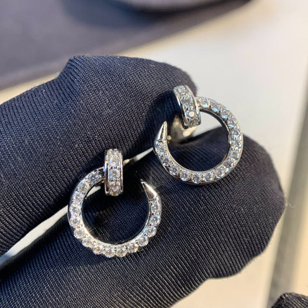 ˇGilded EraˇJUSTE EARRINGS SILVER DIAMONDS