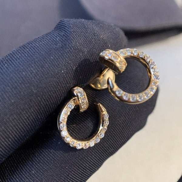 ˇGilded EraˇJUSTE EARRINGS GOLD DIAMONDS