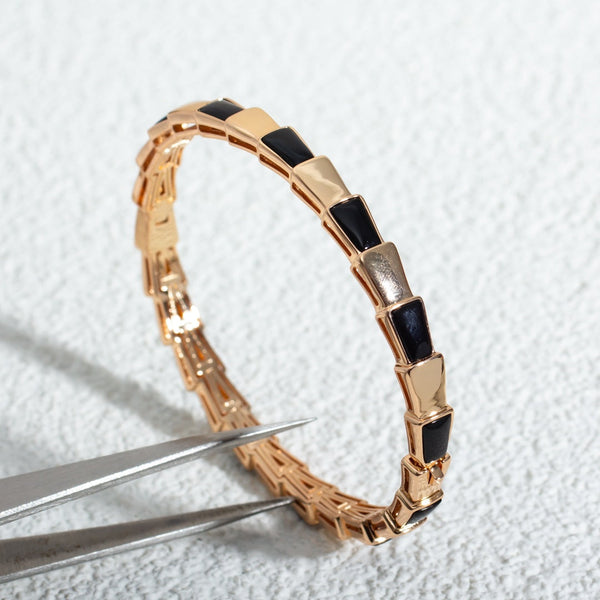ˇGilded EraˇSERPENTI BRACELET PINK GOLD ONYX