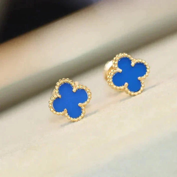 ˇGilded EraˇCLOVER MINI 9.5MM TURQUOISE EARRINGS