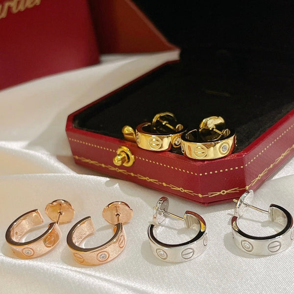 ˇGilded EraˇLOVE EARRINGS 5.7MM 2 DIAMONDS