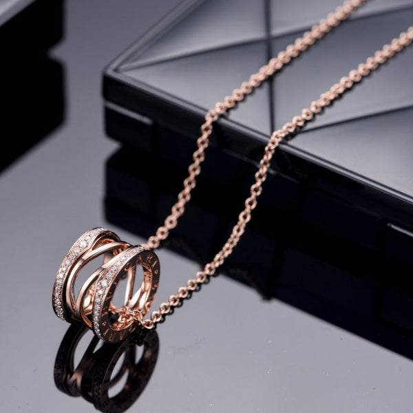 ˇGilded EraˇZERO 1 PINK GOLD DIAMOND OPEN NECKLACE