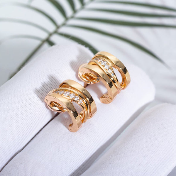 ˇGilded EraˇZERO 1 PINK GOLD DIAMONDS EARRINGS