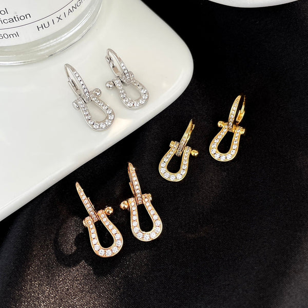 ˇGilded EraˇFORCE 10 FULL DIAMOND DROP EARRINGS MEDIUM MODEL