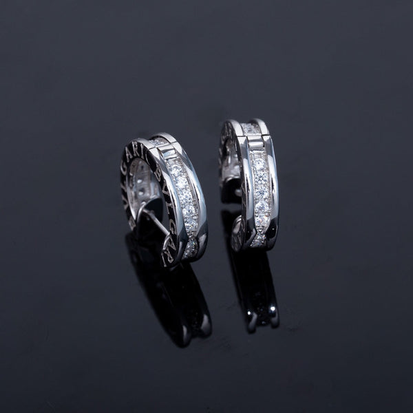 ˇGilded EraˇZERO 1 MINI SILVER DIAMOND EARRINGS