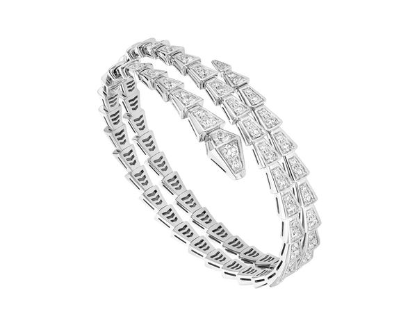 ˇGilded EraˇSERPENTI BRACELET SILVER DIAMOND DOUBLE ROW