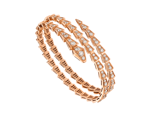 ˇGilded EraˇSERPENTI BRACELET ROSE GOLD DIAMOND DOUBLE ROW