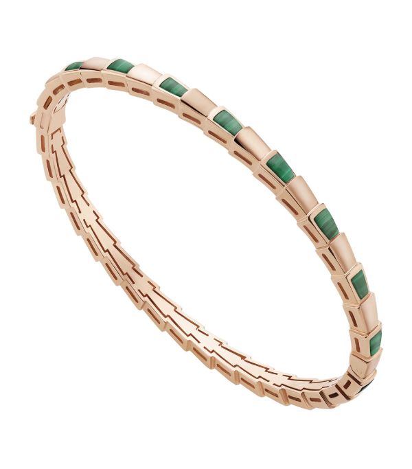 ˇGilded EraˇSERPENTI BRACELET PINK GOLD MALACHITE
