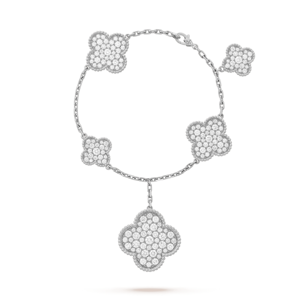 ˇGilded EraˇCLOVER 6 MOTIFS DIAMOND BRACELET
