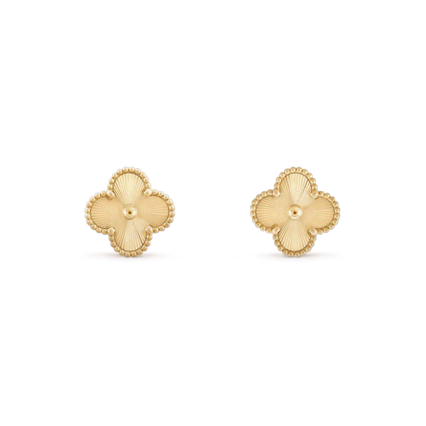 ˇGilded EraˇCLOVER MINI 9.5MM LASER EARRINGS