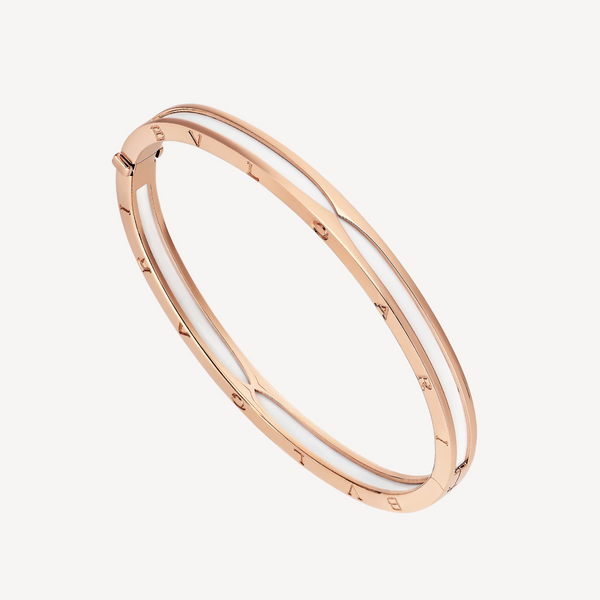 ˇGilded EraˇZERO 1 PINK GOLD WITH WHITE CERAMIC BRACELET