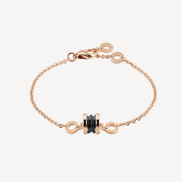 ˇGilded EraˇZERO 1 SOFT PINK GOLD AND BLACK CERAMIC BRACELET