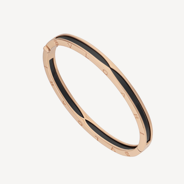 ˇGilded EraˇZERO 1 PINK GOLD WITH BLACK CERAMIC BRACELET