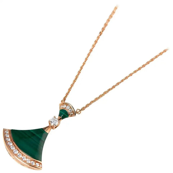 ˇGilded EraˇDREAM NECKLACE MALACHITE DIAMOND