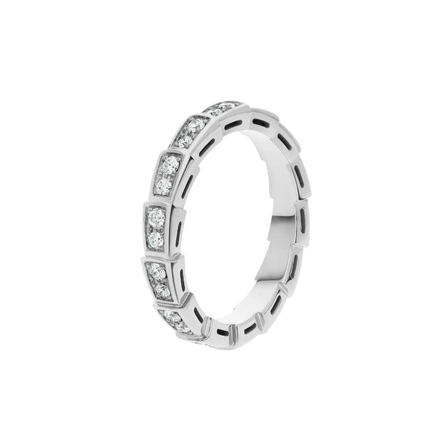 ˇGilded EraˇSERPENTI RING SILVER DIAMOND PAVED 3MM