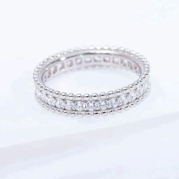 ˇGilded EraˇPERLEE DIAMOND SILVER RING