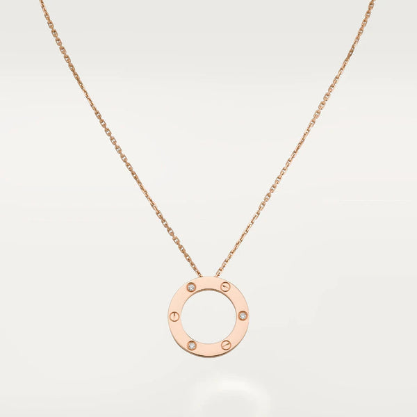 ˇGilded EraˇLOVE NECKLACE 16MM 3 DIAMONDS