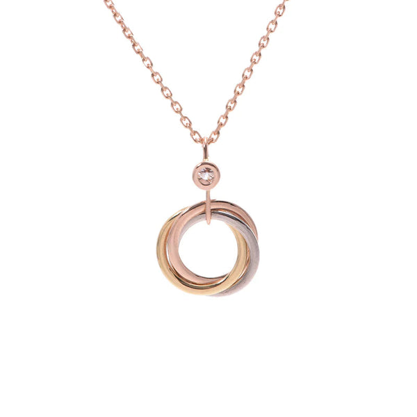 ˇGilded EraˇTRINITY SILVER GOLD PINK GOLD NECKLACE