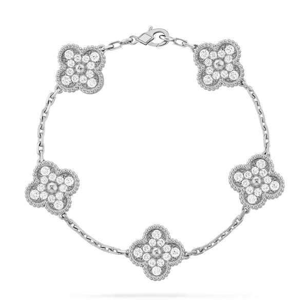 ˇGilded EraˇCLOVER 5 MOTIFS  DIAMOND BRACELET