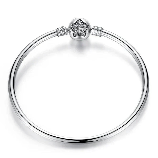 ˇGilded EraˇSnake Chain Bangle & Bracelet Pave Setting