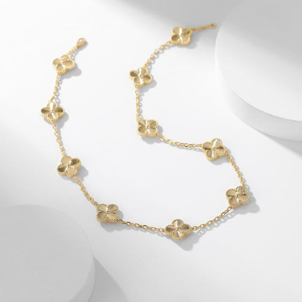 ˇGilded EraˇCLOVER 10 MOTIFS LASER NECKLACE