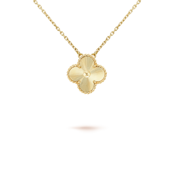 ˇGilded EraˇCLOVER 15MM LASER NECKLACE