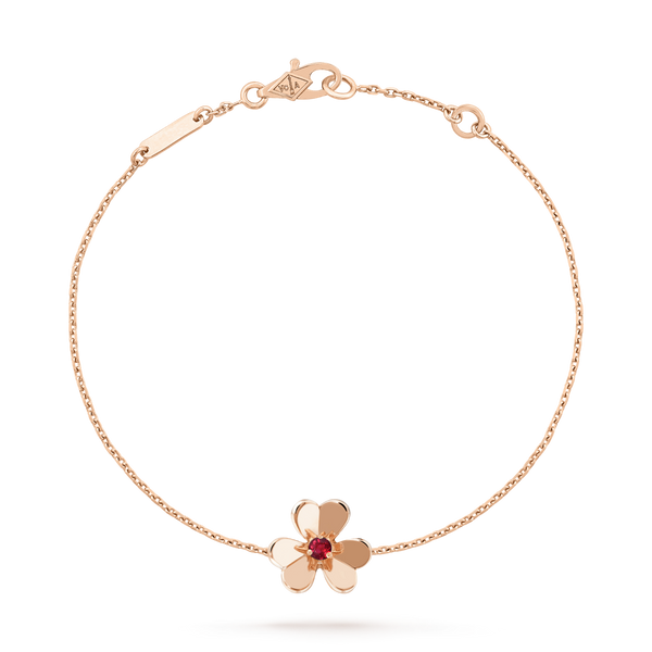 ˇGilded EraˇFRIVOLE GOLD FLOWER PINK MALACHITE BRACELET