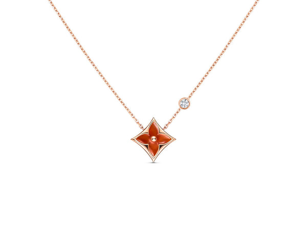 ˇGilded EraˇSTAR NECKLACE PINK GOLD 1 DIAMOND
