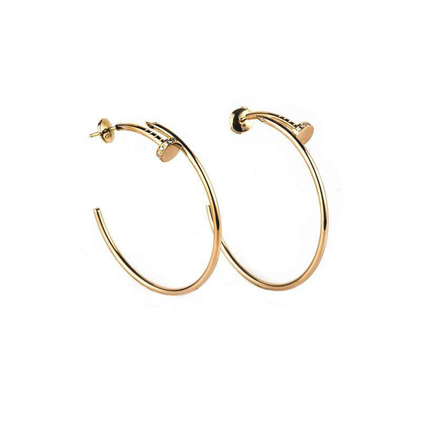 ˇGilded EraˇJUSTE EARRINGS GOLD DIAMONDS 1.8MM