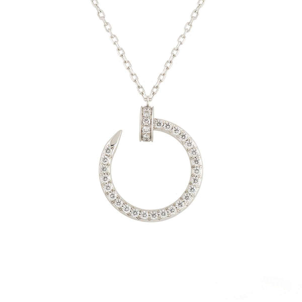 ˇGilded EraˇJUSTE NECKLACE SILVER DIAMONDS