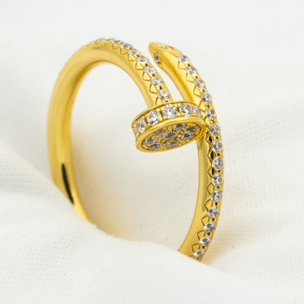 ˇGilded EraˇJUSTE RING 1.8MM GOLD DIAMONDS