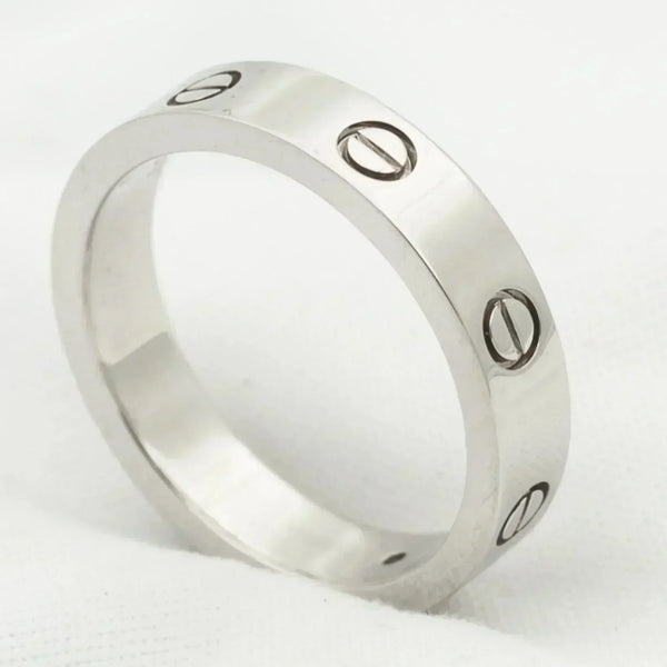 ˇGilded EraˇLOVE RING 4MM 1 DIAMOND SILVER
