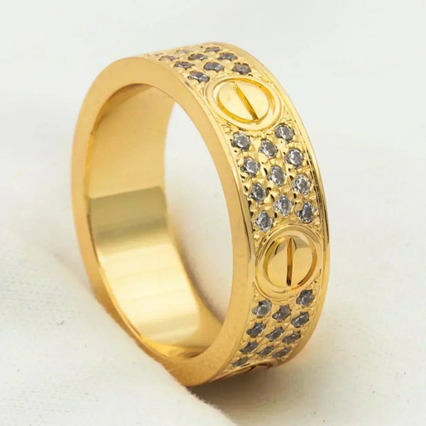 ˇGilded EraˇLOVE RING 5.5MM DIAMONDS PAVED