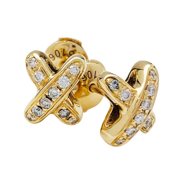 ˇGilded EraˇJEUX DE GOLD DIAMOND EARRINGS