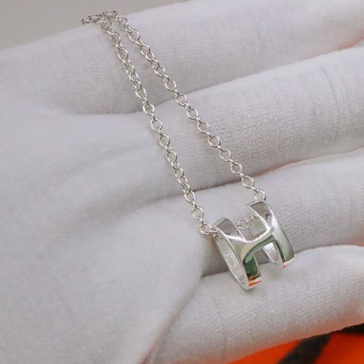 ˇGilded EraˇHM NECKLACE H LETTER OVAL SERIES