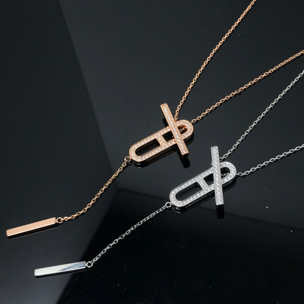 ˇGilded EraˇHM NECKLACE PLATINUM ROSE GOLD DIAMOND