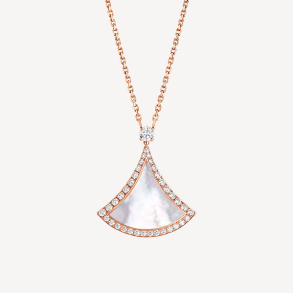 ˇGilded EraˇDREAM MOP DIAMOND PAVED PINK GOLD NECKLACE