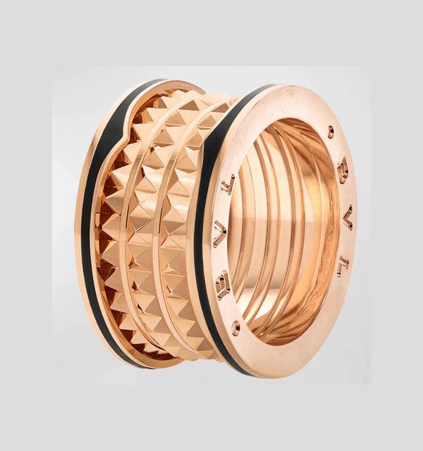 ˇGilded EraˇZERO 1 ROCK BLACK CERAMIC PINK GOLD LARGE MODEL