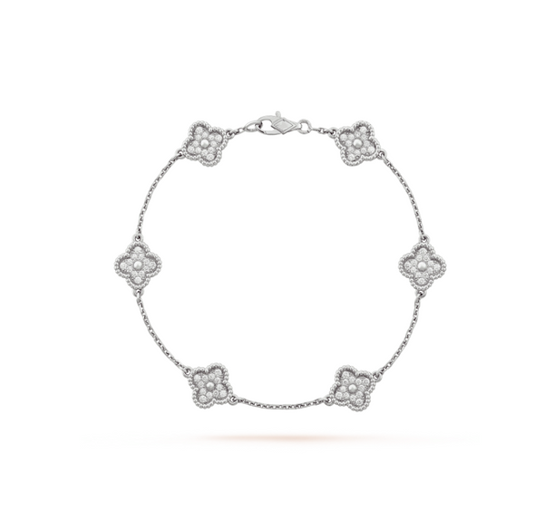 ˇGilded EraˇCLOVER 6 MOTIF DIAMOND BRACELET