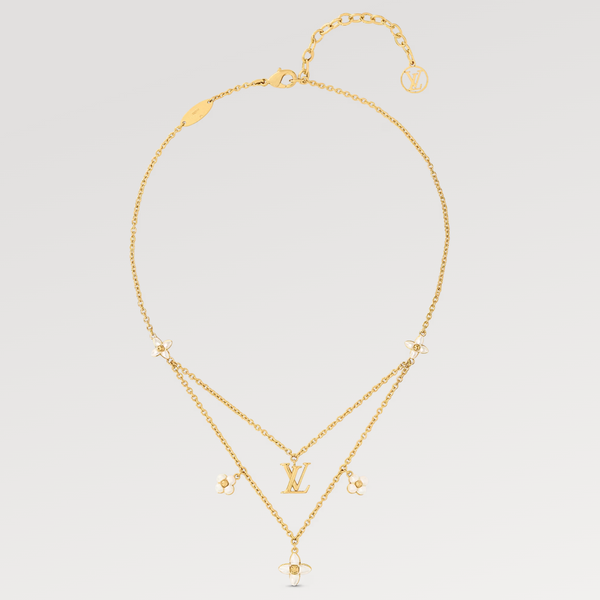 ˇGilded EraˇFLOWERGRAM GOLD MOP DOUBLE ROW NECKLACE