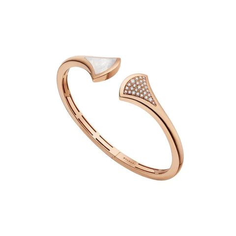 ˇGilded EraˇDREAM BRACELET OPEN PINK GOLD MOP DIAMOND