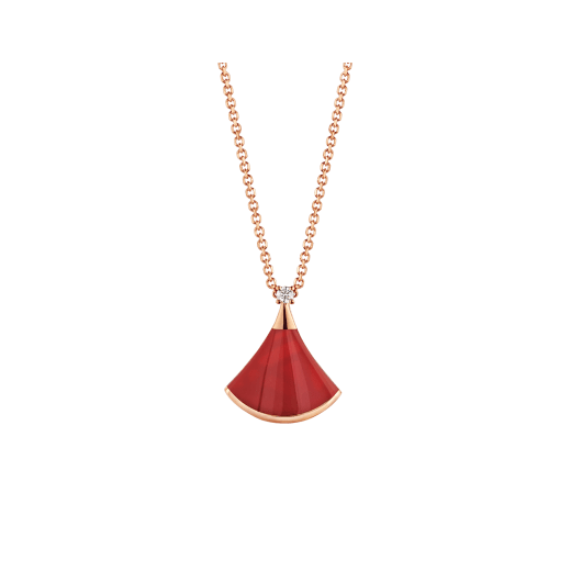 ˇGilded EraˇDREAM NECKLACE CARNELIAN 1 DIAMOND