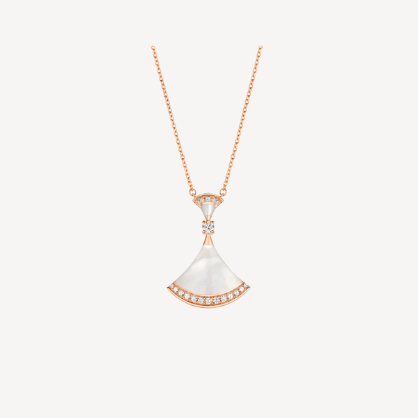 ˇGilded EraˇDREAM NECKLACE MOP PINK GOLD DIAMOND