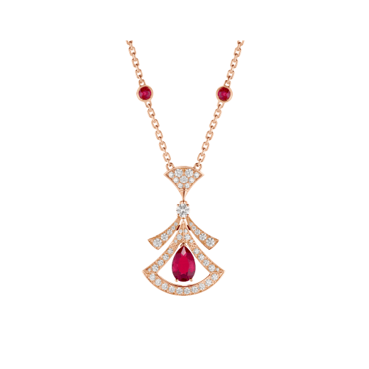 ˇGilded EraˇDREAM NECKLACE CARNELIAN DIAMOND PINK GOLD