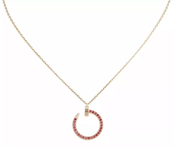 ˇGilded EraˇJUSTE NECKLACE GOLD RED DIAMONDS
