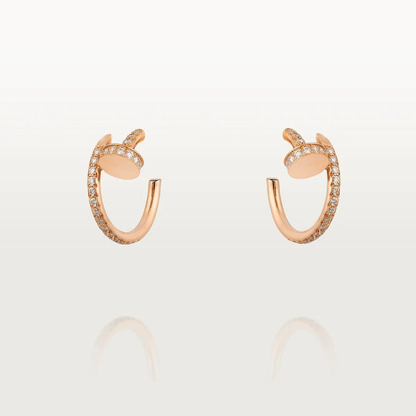 ˇGilded EraˇJUSTE EARRINGS 12.75MM PINK GOLD DIAMOND