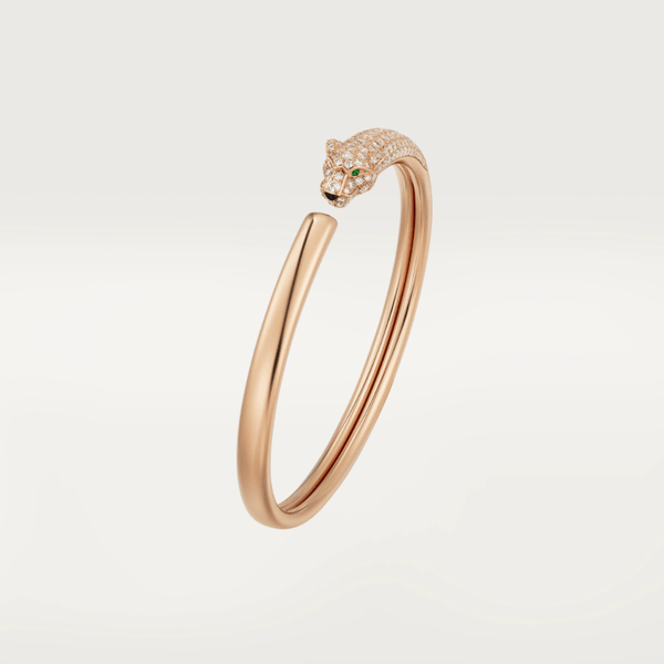 ˇGilded EraˇPANTHERE ROSE GOLD DIAMOND OPEN BRACELET