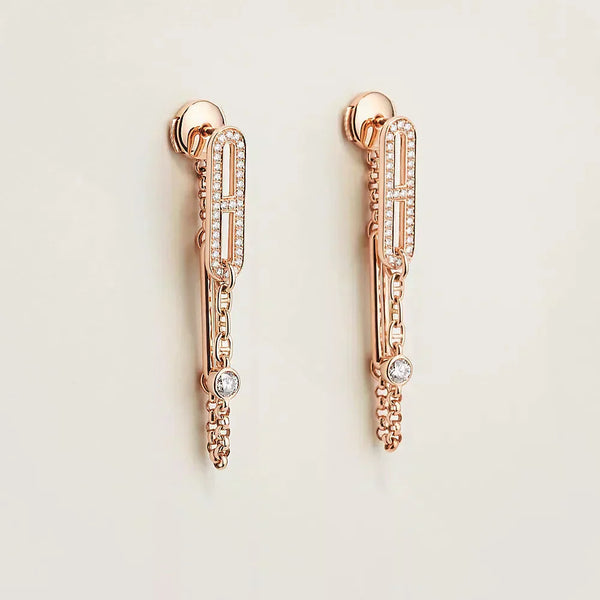 ˇGilded EraˇCHAINE CHAOS DIAMOND DROP EARRINGS